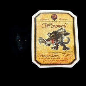 WereWolf Witchy Sorceress Supreme Potion B0ttle Label Sticker Spells Occult